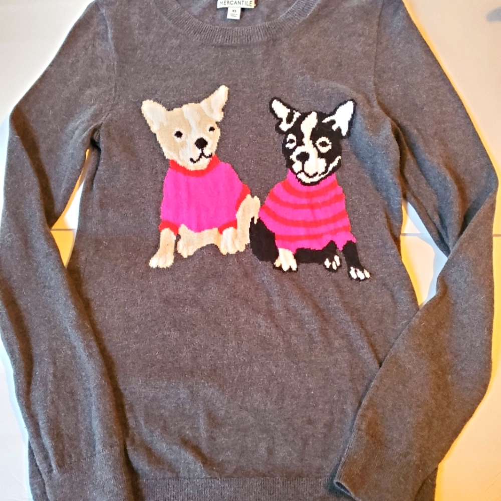 J. CREW Dog Sweater XS